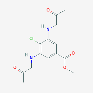 Methyl 4-chloro-3,5-bis[(2-oxopropyl)amino]benzoate