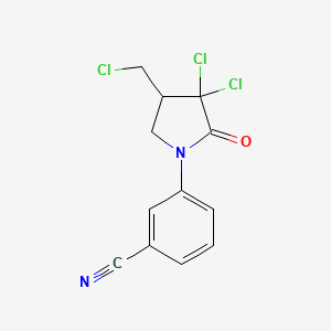 3-[3,3-Dichloro-4-(chloromethyl)-2-oxopyrrolidin-1-yl]benzonitrile