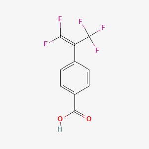 molecular formula C10H5F5O2 B14586148 4-(1,1,3,3,3-Pentafluoroprop-1-en-2-yl)benzoic acid CAS No. 61587-27-7