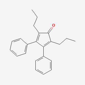 molecular formula C23H24O B14586154 2,4-Cyclopentadien-1-one, 3,4-diphenyl-2,5-dipropyl- CAS No. 61202-93-5