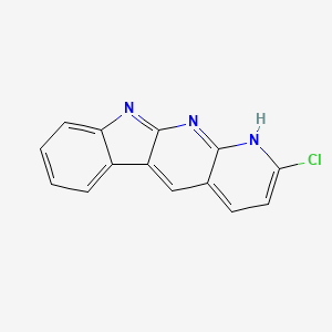 molecular formula C14H8ClN3 B14586169 2-chloro-10H-indolo[2,3-b][1,8]naphthyridine CAS No. 61634-75-1