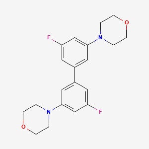 molecular formula C20H22F2N2O2 B1458618 4,4'-(5,5'-Difluoro-[1,1'-biphenyl]-3,3'-diyl)dimorpholine CAS No. 1704068-67-6