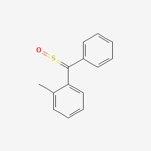 molecular formula C14H12OS B14586192 Methanethione, (2-methylphenyl)phenyl-, S-oxide CAS No. 61080-13-5