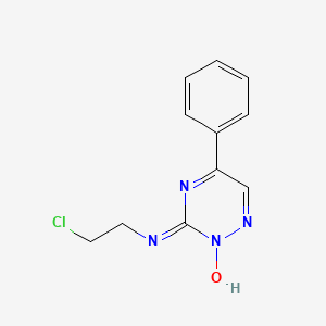 molecular formula C11H11ClN4O B14586197 (3E)-3-[(2-Chloroethyl)imino]-5-phenyl-1,2,4-triazin-2(3H)-ol CAS No. 61177-99-9