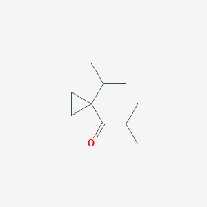 molecular formula C10H18O B14586203 2-Methyl-1-[1-(propan-2-yl)cyclopropyl]propan-1-one CAS No. 61406-21-1