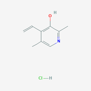 molecular formula C9H12ClNO B14586212 4-Ethenyl-2,5-dimethylpyridin-3-ol;hydrochloride CAS No. 61595-44-6