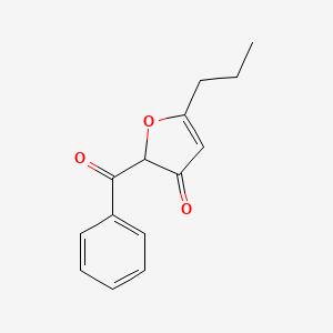 molecular formula C14H14O3 B14586220 3(2H)-Furanone, 2-benzoyl-5-propyl- CAS No. 61418-07-3