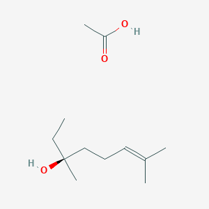 molecular formula C12H24O3 B14586223 acetic acid;(3S)-3,7-dimethyloct-6-en-3-ol CAS No. 61476-73-1