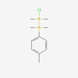 molecular formula C11H19ClSi2 B14586270 1-Chloro-1,1,2,2-tetramethyl-2-(4-methylphenyl)disilane CAS No. 61211-97-0