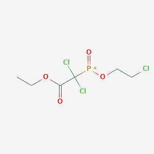 molecular formula C6H9Cl3O4P+ B14586275 (2-Chloroethoxy)(1,1-dichloro-2-ethoxy-2-oxoethyl)oxophosphanium CAS No. 61264-38-8