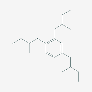 molecular formula C21H36 B14586294 Benzene, 1,2,4-tris(2-methylbutyl)- CAS No. 61064-06-0