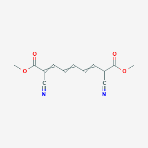 molecular formula C13H12N2O4 B14586297 Dimethyl 2,8-dicyanonona-2,4,6-trienedioate CAS No. 61083-55-4