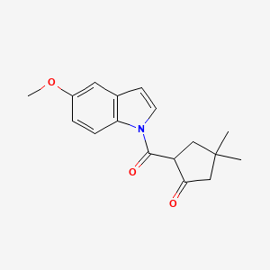 1H-Indole, 1-[(4,4-dimethyl-2-oxocyclopentyl)carbonyl]-5-methoxy-