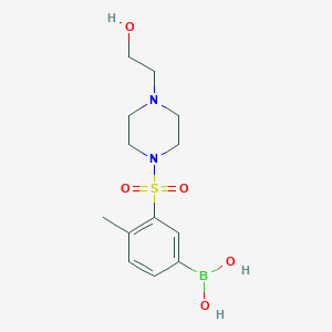 molecular formula C13H21BN2O5S B1458631 (3-((4-(2-羟乙基)哌嗪-1-基)磺酰基)-4-甲基苯基)硼酸 CAS No. 1704095-68-0