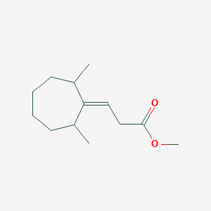 molecular formula C13H22O2 B14586315 Methyl 3-(2,7-dimethylcycloheptylidene)propanoate CAS No. 61426-41-3