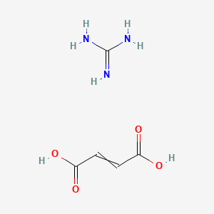 molecular formula C5H9N3O4 B14586319 But-2-enedioic acid;guanidine CAS No. 61593-23-5