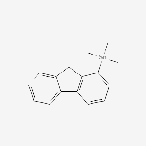 molecular formula C16H18Sn B14586323 (9H-Fluoren-1-yl)(trimethyl)stannane CAS No. 61347-37-3