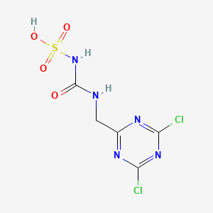 {[(4,6-Dichloro-1,3,5-triazin-2-yl)methyl]carbamoyl}sulfamic acid