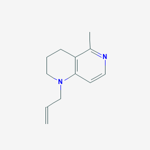 molecular formula C12H16N2 B14586368 5-Methyl-1-(prop-2-en-1-yl)-1,2,3,4-tetrahydro-1,6-naphthyridine CAS No. 61542-07-2