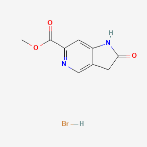 molecular formula C9H9BrN2O3 B1458637 溴化氢甲基 2-氧代-1H,2H,3H-吡咯并[3,2-c]吡啶-6-羧酸酯 CAS No. 1788054-72-7