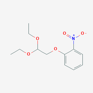 molecular formula C12H17NO5 B14586388 Benzene, 1-(2,2-diethoxyethoxy)-2-nitro- CAS No. 61144-93-2