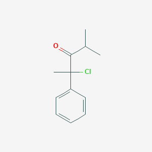 molecular formula C12H15ClO B14586420 2-Chloro-4-methyl-2-phenylpentan-3-one CAS No. 61434-27-3