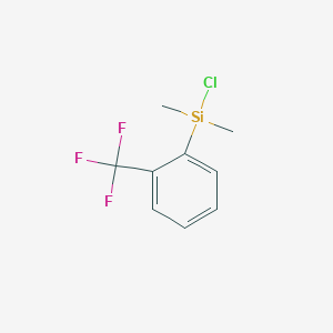 molecular formula C9H10ClF3Si B14586423 Chloro(dimethyl)[2-(trifluoromethyl)phenyl]silane CAS No. 61215-97-2