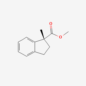 molecular formula C12H14O2 B14586437 Methyl (1R)-1-methyl-2,3-dihydro-1H-indene-1-carboxylate CAS No. 61192-00-5