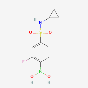 B1458644 (4-(N-cyclopropylsulfamoyl)-2-fluorophenyl)boronic acid CAS No. 1704097-24-4