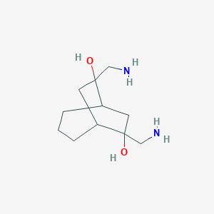 molecular formula C11H22N2O2 B14586452 Bicyclo[3.2.2]nonane-6,8-diol, 6,8-bis(aminomethyl)- CAS No. 61206-13-1