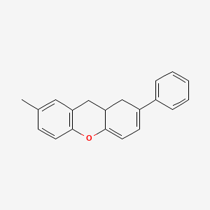 molecular formula C20H18O B14586460 1H-Xanthene, 9,9a-dihydro-7-methyl-2-phenyl- CAS No. 61074-56-4