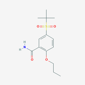 molecular formula C14H21NO4S B14586510 5-(2-Methylpropane-2-sulfonyl)-2-propoxybenzamide CAS No. 61627-21-2