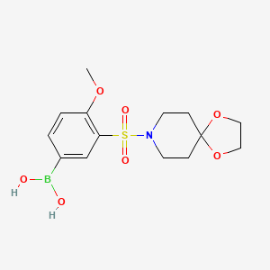 B1458652 (3-(1,4-Dioxa-8-azaspiro[4.5]decan-8-ylsulfonyl)-4-methoxyphenyl)boronic acid CAS No. 1704096-51-4