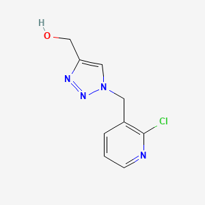 molecular formula C9H9ClN4O B1458653 (1-((2-氯吡啶-3-基)甲基)-1H-1,2,3-三唑-4-基)甲醇 CAS No. 1955530-20-7