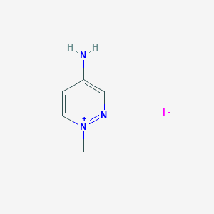 molecular formula C5H8IN3 B14586535 4-Amino-1-methylpyridazin-1-ium iodide CAS No. 61071-02-1