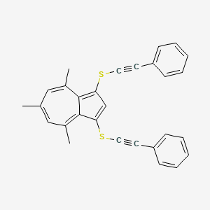 molecular formula C29H22S2 B14586542 Azulene, 4,6,8-trimethyl-1,3-bis[(phenylethynyl)thio]- CAS No. 61484-66-0