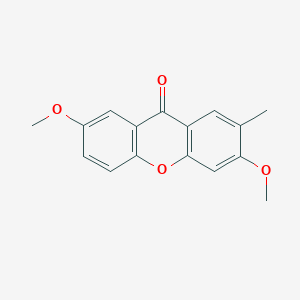 molecular formula C16H14O4 B14586548 3,7-Dimethoxy-2-methyl-9H-xanthen-9-one CAS No. 61234-52-4