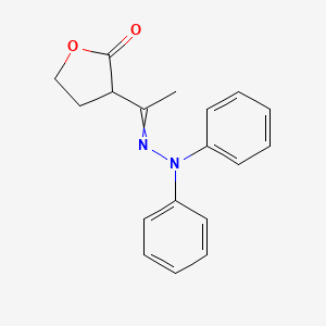 molecular formula C18H18N2O2 B14586575 3-[1-(Diphenylhydrazinylidene)ethyl]oxolan-2-one CAS No. 61148-56-9