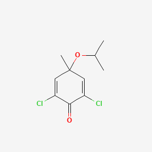 molecular formula C10H12Cl2O2 B14586587 2,6-Dichloro-4-methyl-4-[(propan-2-yl)oxy]cyclohexa-2,5-dien-1-one CAS No. 61306-43-2