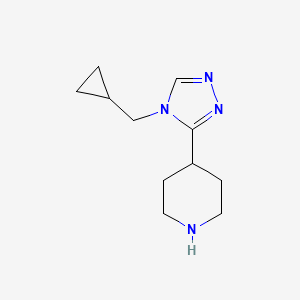 B1458659 4-(4-(cyclopropylmethyl)-4H-1,2,4-triazol-3-yl)piperidine CAS No. 1955514-36-9