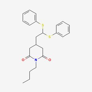 4-[2,2-Bis(phenylsulfanyl)ethyl]-1-butylpiperidine-2,6-dione