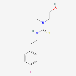 molecular formula C12H17FN2OS B14586608 N'-[2-(4-Fluorophenyl)ethyl]-N-(2-hydroxyethyl)-N-methylthiourea CAS No. 61290-82-2