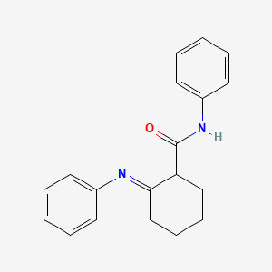 molecular formula C19H20N2O B14586623 Cyclohexanecarboxamide, N-phenyl-2-(phenylimino)- CAS No. 61077-90-5