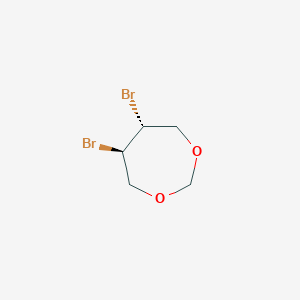 1,3-Dioxepane, 5,6-dibromo-, trans-