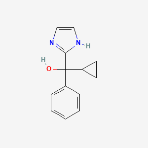 molecular formula C13H14N2O B1458666 环丙基(1H-咪唑-2-基)(苯基)甲醇 CAS No. 1955522-98-1