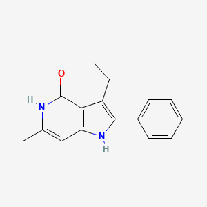 molecular formula C16H16N2O B14586669 3-Ethyl-6-methyl-2-phenyl-1,5-dihydropyrrolo[3,2-c]pyridin-4-one CAS No. 61214-88-8