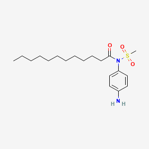 molecular formula C19H32N2O3S B14586688 N-(4-Aminophenyl)-N-(methanesulfonyl)dodecanamide CAS No. 61068-61-9