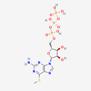 B1458670 6-S-Methyl-6-thioguanosine 5 inverted exclamation marka-(tetrahydrogen triphosphate) CAS No. 70318-62-6