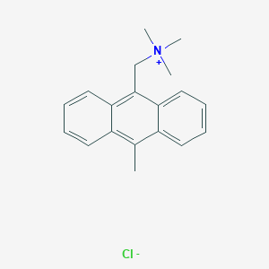 molecular formula C19H22ClN B14586708 N,N,N-Trimethyl(10-methylanthracen-9-yl)methanaminium chloride CAS No. 61433-05-4