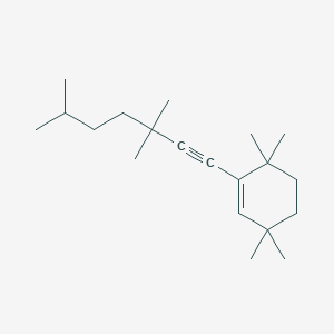 molecular formula C20H34 B14586715 3,3,6,6-Tetramethyl-1-(3,3,6-trimethylhept-1-yn-1-yl)cyclohex-1-ene CAS No. 61075-99-8